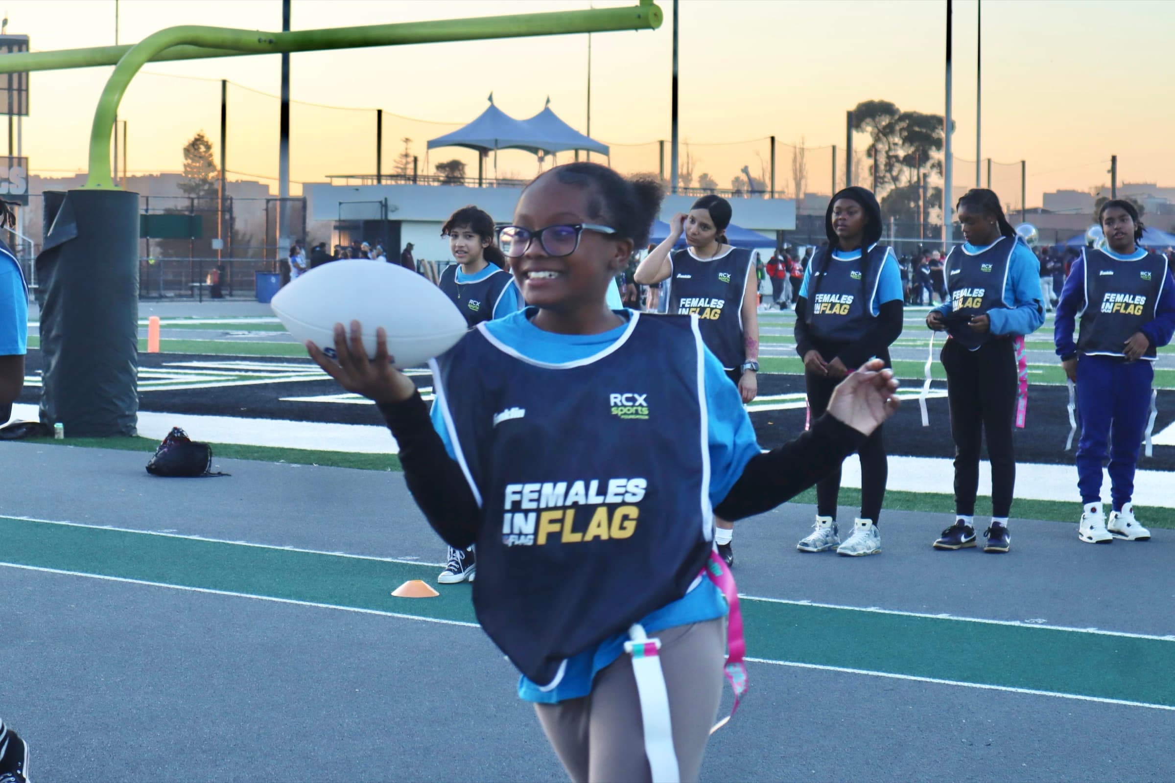 OTF NFLWives Girls in Flag Clinic