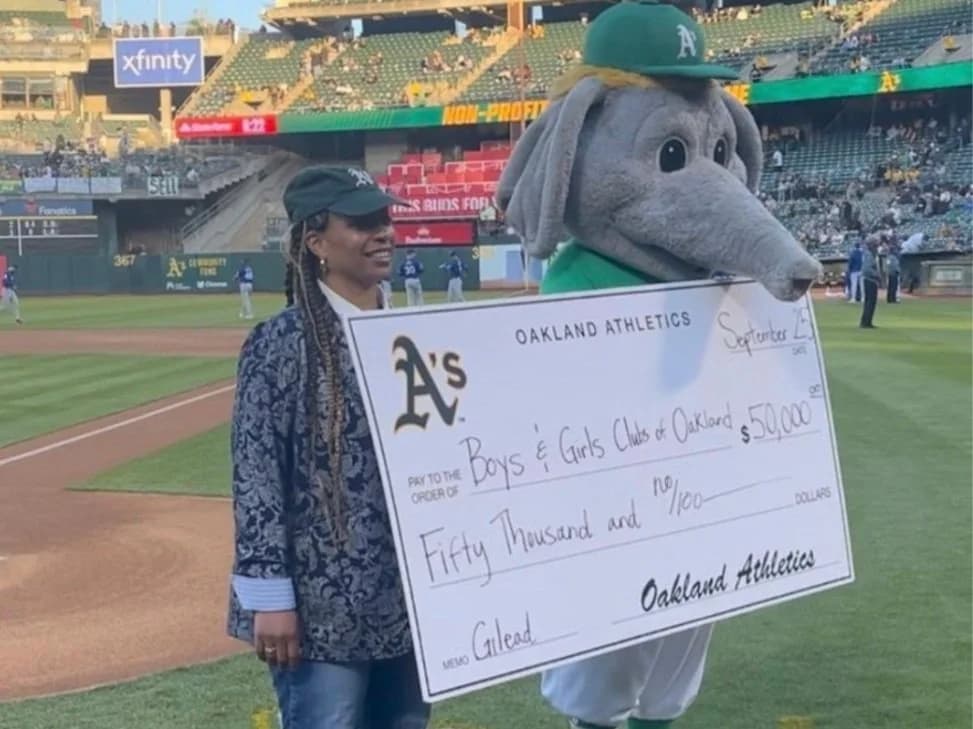 BGCO youth and staff at Oakland A's game - Thank you Gilead and Oakland A's